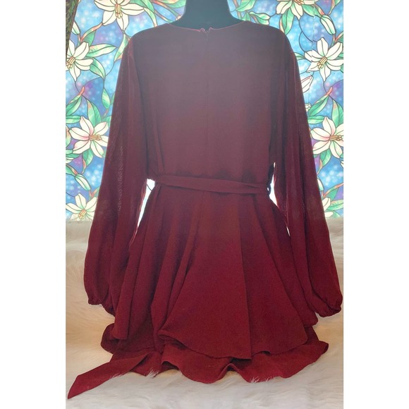 Deep V-Neck Mini Dress- Size 2X - Picture 6 of 6